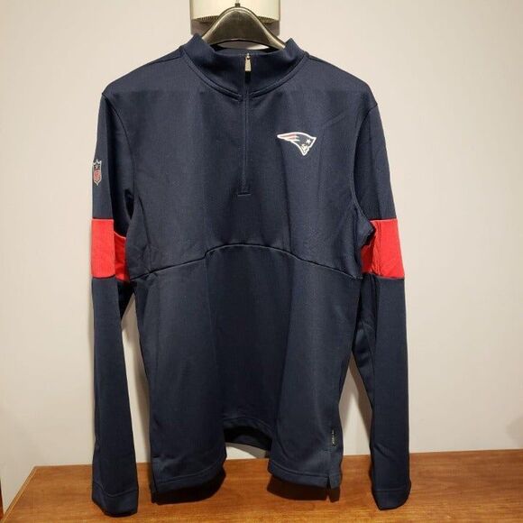Nike NFL New England Patriots Therma Half Zip Jacket Men's M AO3168-419 - Picture 2 of 7